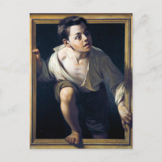 Cartão Postal Pintura "Escapando de la crítica" Trampantojo Art