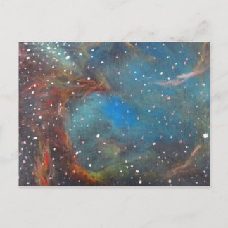 Cartão Postal Pintura Espacial da Nebulosa da Nuvem Magalhônica