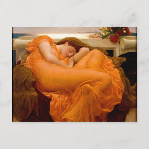 Cartão Postal Pintura Flaming June Por Frederic Leighton