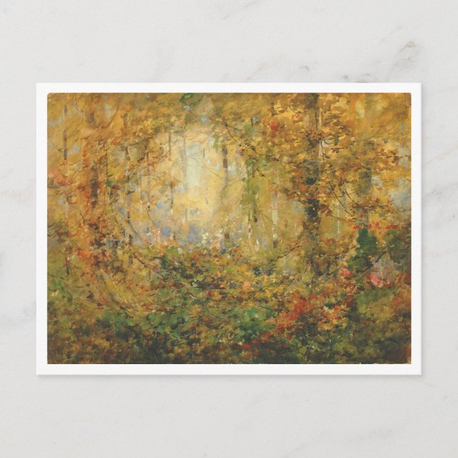 Cartão Postal Pintura Florestal "Autumn Tangle" (Frente)