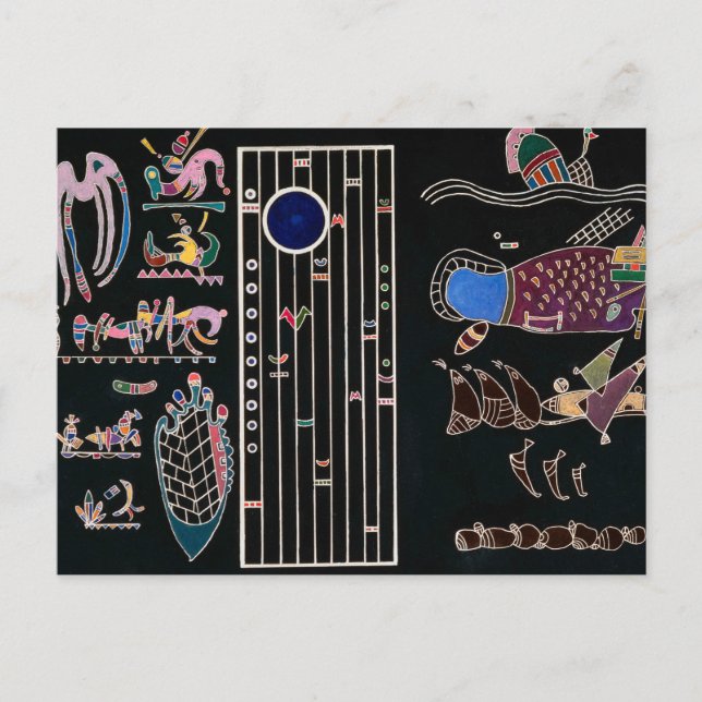 Cartão Postal Pintura inacabada de Wassily Kandinsky (Frente)