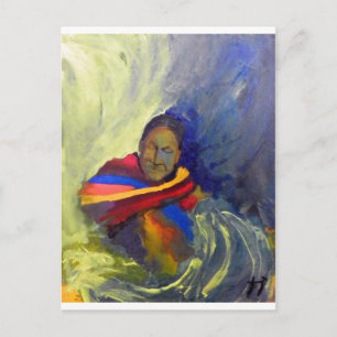 Cartão Postal pintura indiana