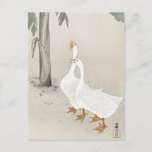 Cartão Postal Pintura japonesa por ohara koson,vintage小 原