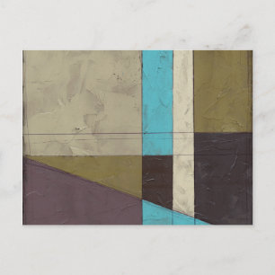 Cartão Postal Pintura minimalista contemporânea com cor profund