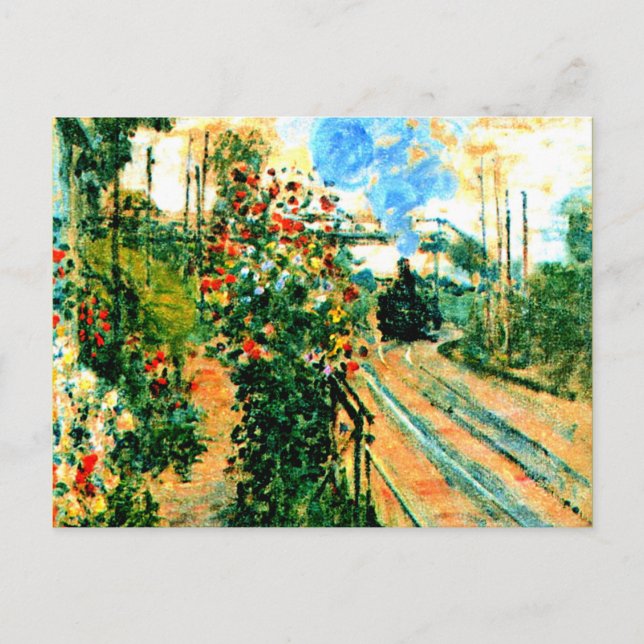 Cartão Postal Pintura monet, chegando a Montegeron (Frente)