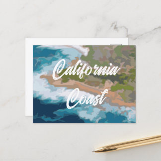 Cartão Postal Pintura na Costa da Califórnia