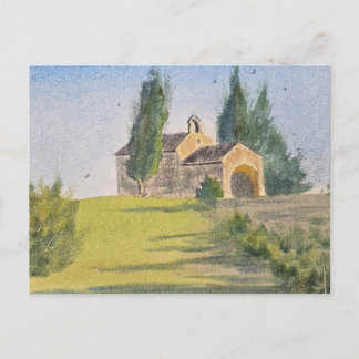 Cartão Postal Pintura Paisagem Aquarela