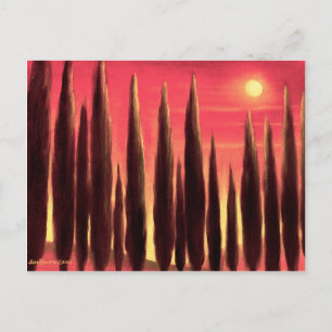 Cartão Postal Pintura Paisagem Toscana - Múltipla