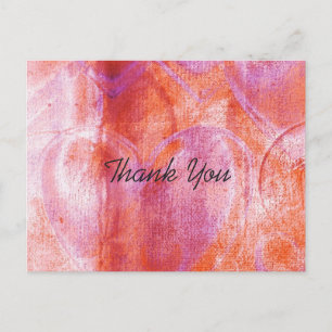 Cartão Postal Pintura personalizada Aquarela Obrigado