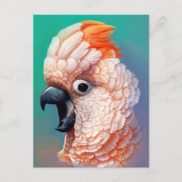 Cartão Postal Pintura realista do Cockatoo Moluco