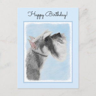 Cartão Postal Pintura Schnauzer (Giant, Standard) - Arte Canina