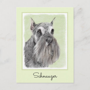 Cartão Postal Pintura Schnauzer (Giant, Standard) - Arte Canina