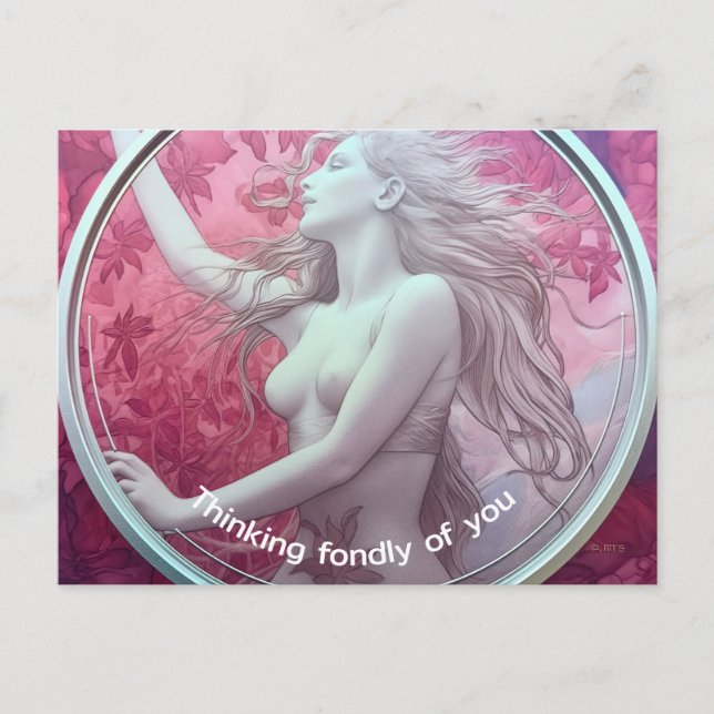 Cartão Postal Pintura surreal da Flora (Frente)