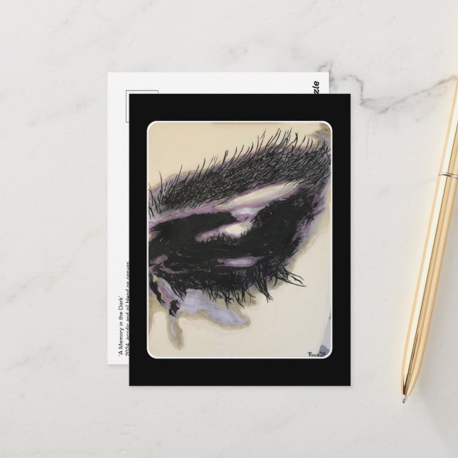 Cartão Postal Pintura 'Uma Memória no Escuro' em um  (Frente/Verso In Situ)