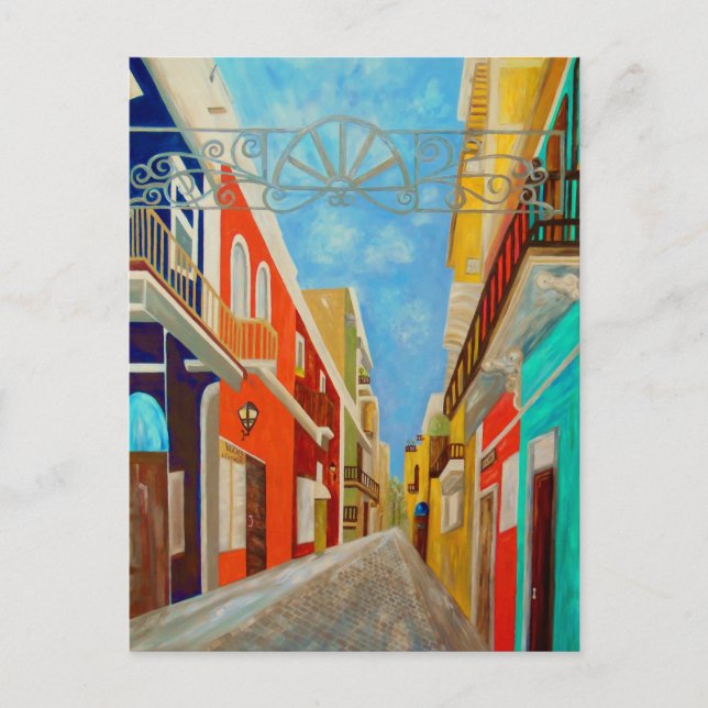 Cartão Postal Pintura velha das belas artes de San Juan (Frente)