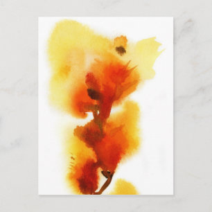 Cartão Postal pinturas a aquarela floral de abstrato 2