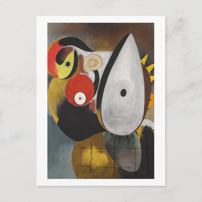 Cartão Postal pinturas de joan miro, abstrato art (Frente)