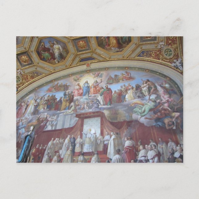 Cartão Postal Pinturas de Teto em Fresco Roma (Frente)