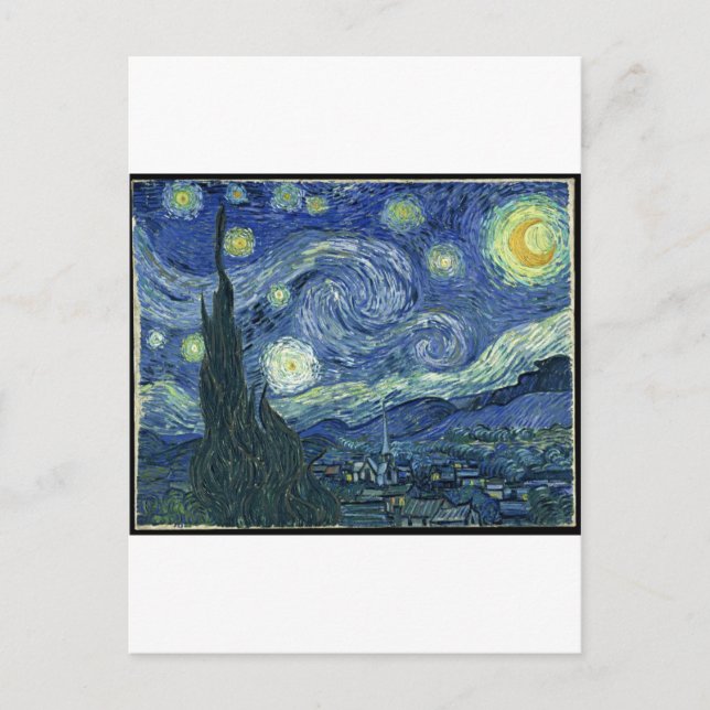 Cartão Postal Pinturas de Van Gogh: Starry Night Van Gogh (Frente)