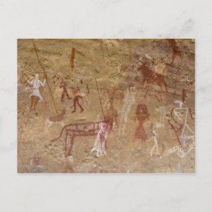 Cartão Postal Pinturas rupestres pré-históricas, Akakus, Saara