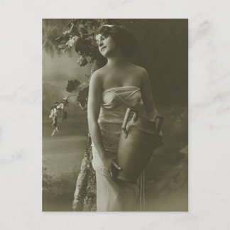 Cartão Postal Pinup Francês Vintage