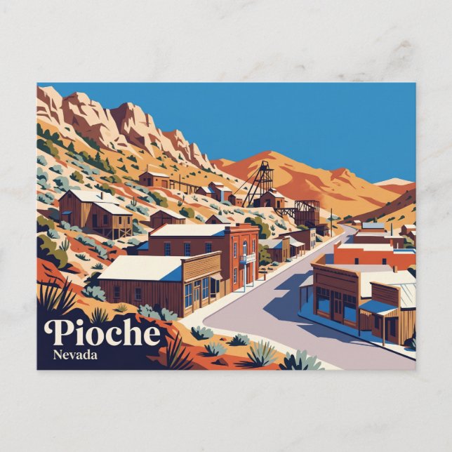 Cartão Postal Pioche EUA (Frente)