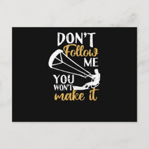 Cartão Postal Pipa de Kitesurfe Engraçada Não Me Siga Você