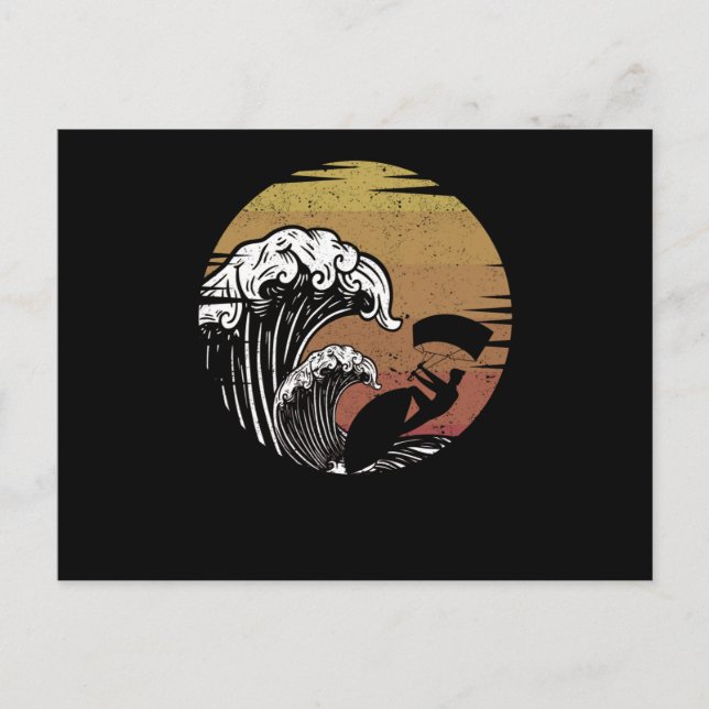Cartão Postal Pipas engraçadas kitesurfing ondas windsurfing sur (Frente)
