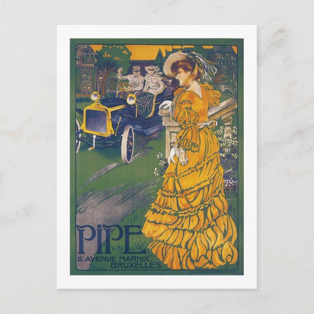 Cartão Postal Pipe Automobile - Vintage Belvertisement (Frente)
