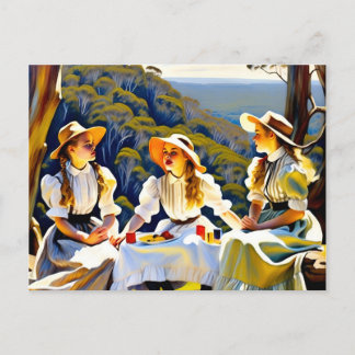 Cartão Postal Piquenique australiano em Hanging Rock