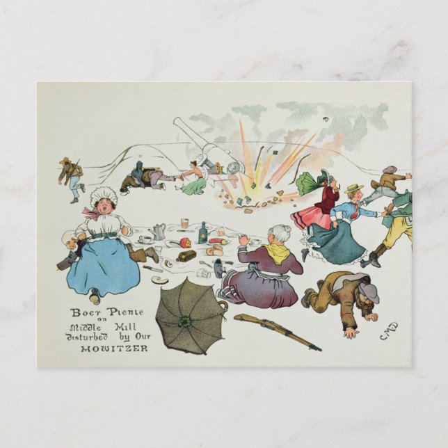 Cartão Postal Piquenique de Boer em Middle Hill perturbado (Frente)