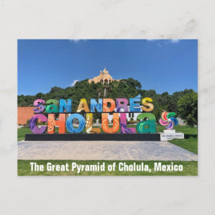 Cartão Postal Pirâmide Cholula, Cartão-postal do México