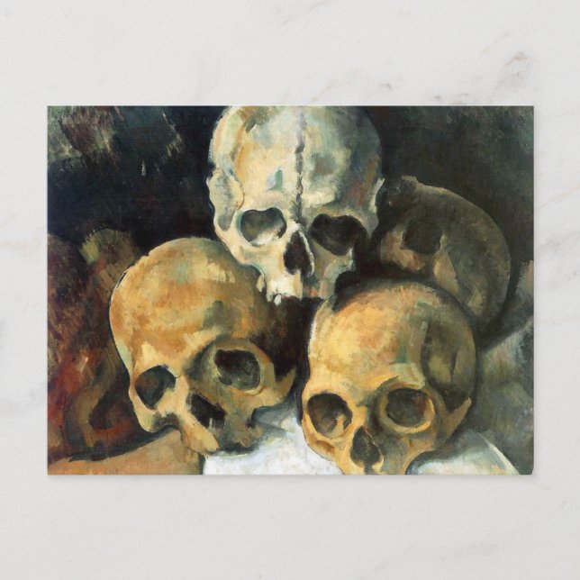 Cartão Postal Pirâmide de Skulls Paul Cezanne (Frente)