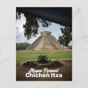 Cartão Postal Pirâmide Mayan CHICHEN ITZA Viagem Souvenir