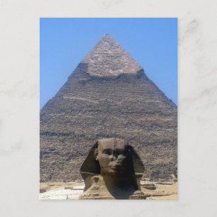 Cartão Postal pirâmide phinx khafre