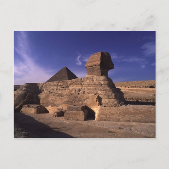 Cartão Postal Pirâmide Sphinx em Giza (Frente)