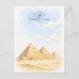 Cartão Postal Pirâmides de Gizé Egito Arquitetura Paisagem