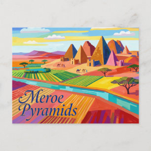 Cartão Postal Pirâmides de Meroe Sudão