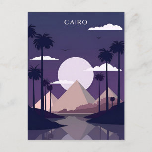 Cartão Postal Pirâmides do Cairo do viagens vintage Egito e Giza