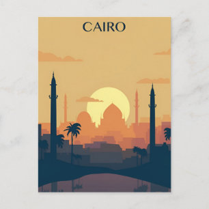 Cartão Postal Pirâmides do Cairo do viagens vintage Egito e Giza