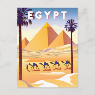Cartão Postal Pirâmides do Cairo do viagens vintage Egito e Giza
