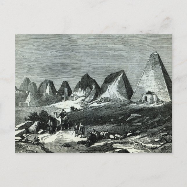 Cartão Postal Pirâmides do Meroe, no Nilo (Frente)