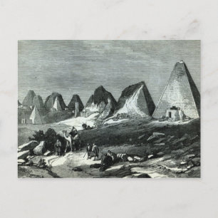 Cartão Postal Pirâmides do Meroe, no Nilo