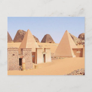 Cartão Postal Pirâmides postais do Meroe no Sudão