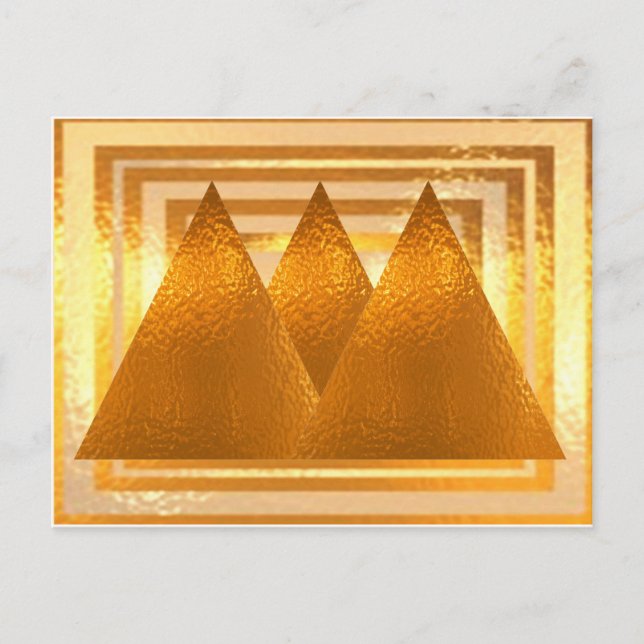 Cartão Postal PIRAMIDS DE ouro (Frente)