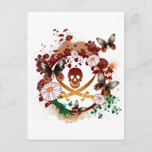 Cartão Postal Pirata de Flor