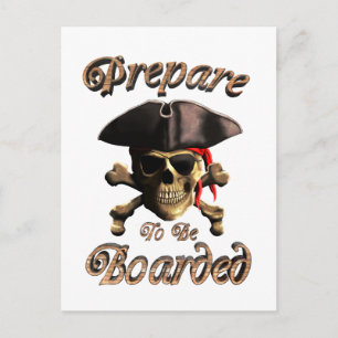 Cartão Postal Pirata Engraçado Prepara-Se Para Ser Embarcado