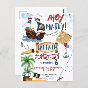 Cartão Postal Pirate Birthday