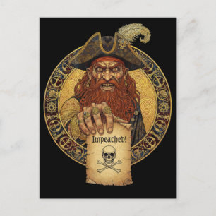 Cartão Postal Pirate Black Spot - Impeachment