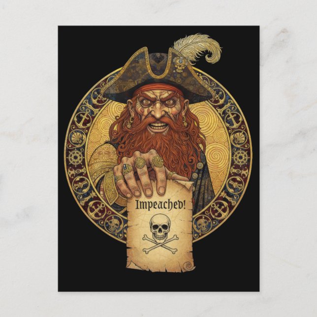 Cartão Postal Pirate Black Spot - Impeachment (Frente)
